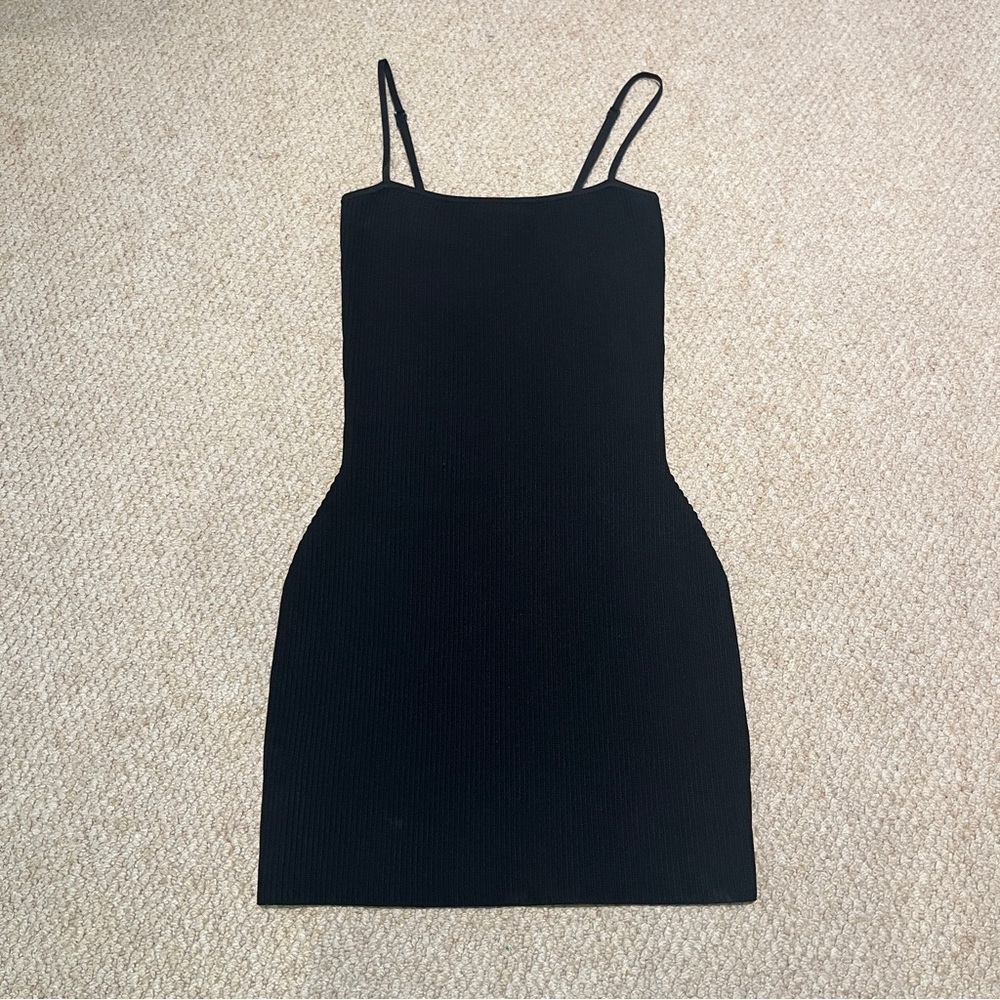 Aritzia Babaton Black Sculpt Knit Cami Dress Size 2XS
